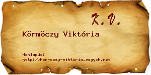Körmöczy Viktória névjegykártya